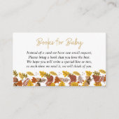 Autumn Brown Hedgehog Baby shower Boekaanvraag Informatiekaartje (Voorkant)
