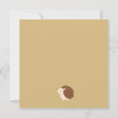 Autumn Brown Hedgehog Baby shower Kaart (Achterkant)