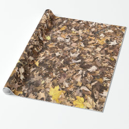 Autumn Brown Leaves Collection Cadeaupapier