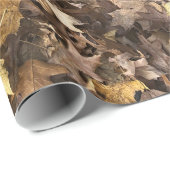 Autumn Brown Leaves Collection Cadeaupapier (Rol Hoek)