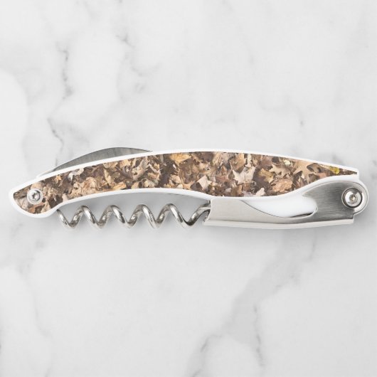 Autumn Brown Leaves Kurkentrekker (Achterkant)