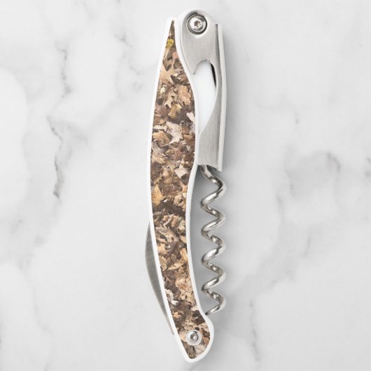 Autumn Brown Leaves Kurkentrekker (Achterkant)