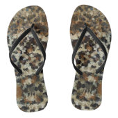 Autumn Brown Pattern Monogrammed Leopard Teenslippers (Voetbed)