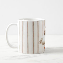 Autumn Brown Stripes Goose Koffiemok