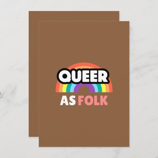 Autumn Brown Wallpaper | Rustic Minimalist Design Bedankkaart (Voorkant / Achterkant)