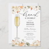 Autumn Brunch en Bubble Bridal Shower Invitation Kaart (Voorkant)