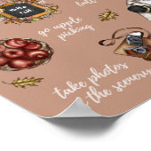Autumn Bucket List Afdrukken Poster (Hoek)