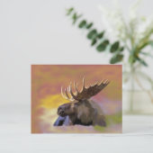 Autumn Bull Moose Briefkaart (Staand voorkant)