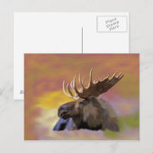 Autumn Bull Moose Briefkaart (Voorkant / Achterkant)