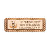 Autumn Bunny Return Address Labels (Voorkant)