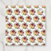 Autumn Burgundy and Orange Birthday Thank You Bedankjes Labels (Achterkant)