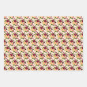 Autumn Burgundy and Orange Floral Inpakpapier Vel (Voorkant 2)
