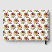 Autumn Burgundy and Orange Floral Wedding Gastenboek (Achterkant)