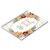 Autumn Burgundy and Orange Flowers Birthday  Notitieboek (Linkerzijde)