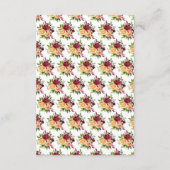 Autumn Burgundy and Orange Flowers Informatiekaartje (Achterkant)