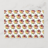 Autumn Burgundy and Orange Wedding Accommodations Informatiekaartje (Achterkant)