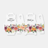 Autumn Burgundy Blush Floral Blossom Bridal Lunch Bedankdoosjes (Uitgevouwen)