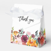 Autumn Burgundy Blush Floral Blossom Vrijgezellenf Bedankdoosjes (Voorkant Zijde)