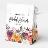 Autumn Burgundy Blush Floral Blossom Vrijgezellenf Bedankdoosjes (Achterkant)