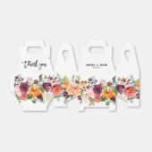 Autumn Burgundy Blush Floral Blossom Wedding Bedankdoosjes (Uitgevouwen)