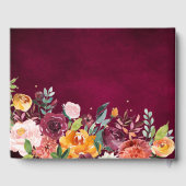 Autumn Burgundy Blush Floral Blossom Wedding Gastenboek (Achterkant)