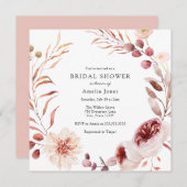 Autumn Burgundy Bridal Shower Kaart (Voorkant / Achterkant)