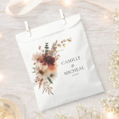 Autumn Burgundy Fall Floral Wedding Bedankzakje (Geknipt)