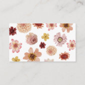 Autumn Burgundy Floral Book Request Enclosure Card Informatiekaartje (Achterkant)