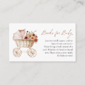 Autumn Burgundy Floral Book Request Enclosure Card Informatiekaartje (Voorkant)