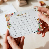 Autumn Burgundy Floral Gold Words of Advice Kaart