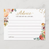 Autumn Burgundy Floral Gold Words of Advice Kaart (Voorkant)