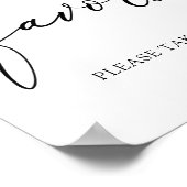 Autumn Burgundy Florals Favors Sign Poster (Hoek)