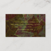 Autumn Burgundy Gold die donkerder springt Visitekaartje (Achterkant)