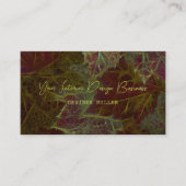 Autumn Burgundy Gold die donkerder springt Visitekaartje (Voorkant)