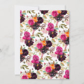 Autumn Burgundy & Oranje Floral Vrijgezellenfeest Kaart (Achterkant)