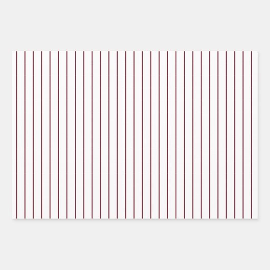Autumn Burgundy Polka Dot and Striped and Solid Inpakpapier Vel (Voorkant)