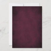 Autumn Burgundy Red Sinaasappel Blush Floral Weddi Kaart (Achterkant)
