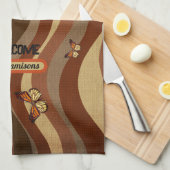 Autumn Butterflies Theedoek (Quarter Fold)