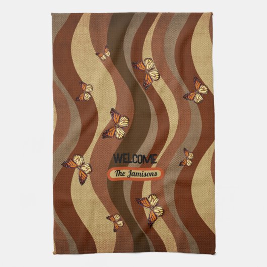 Autumn Butterflies Theedoek (Verticaal)