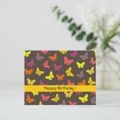Autumn Butterflies Verjaardag briefkaart (Staand voorkant)