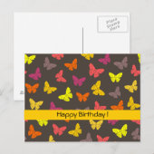 Autumn Butterflies Verjaardag briefkaart (Voorkant / Achterkant)