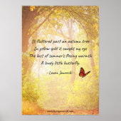 Autumn Butterfly door Laura Jaworski Poster (Voorkant)