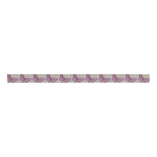 Autumn Butterfly Grosgrain Ribbon, 2 Yard Spool Grosgrain Lint (Voorkant)