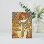 "Autumn" by Alphonse [Alfons] Mucha Briefkaart (Staand voorkant)