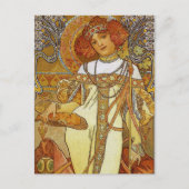 "Autumn" by Alphonse [Alfons] Mucha Briefkaart (Voorkant)