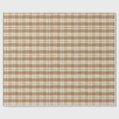 Autumn Cabin Tartan Brown Tan Pset Check Gift Cadeaupapier (Vlak)