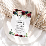 Autumn Calligraphy Brunch en Bubble Vrijgezellenfe Kaart<br><div class="desc">Deze herfstkalligrafiembrunch en brute donkerbruine doucheuitnodiging is perfect voor een trouwe trouwdouche. Het ontwerp is voorzien van bruine,  rode,  marineuze,  blauwe en blauwe radiant en gracieuze handbeschilderde bloemen,  die de natuurlijke schoonheid inspireren.</div>