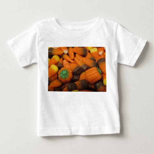 Autumn Candy Corn Baby T-Shirt (Voorkant)