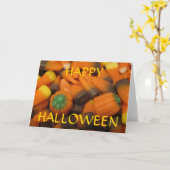 Autumn Candy Corn "HAPPY HALLOWEEN" Kaart (Gele Bloem)