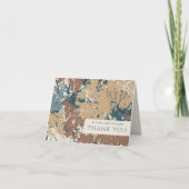 Autumn Caramel Cinnamon Leaves Wedding Bedankkaart (Voorkant)